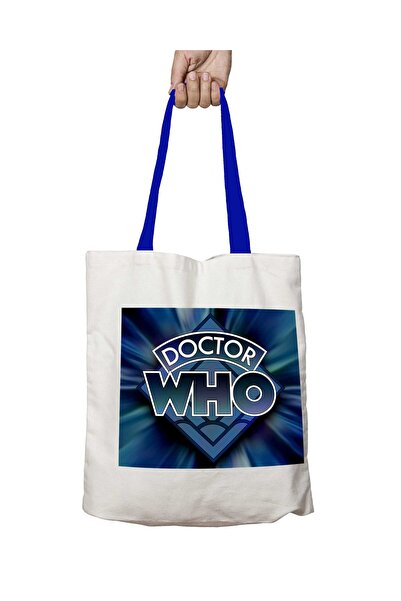 ART HEDİYE Blue Handle Doctor Who Series Washable Shoulder Bag