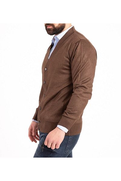 YHE STORE Men's Seasonal Knitwear Dad Cardigan