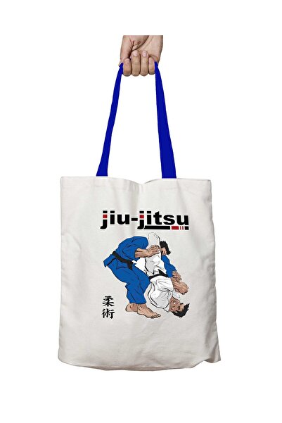 ART HEDİYE حقيبة كتف جيو جيتسو قابلة للغسل بمقبض أزرق