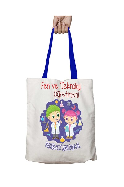 ART HEDİYE Personalized Science and Technology Teacher Washable Shoulder Bag ...