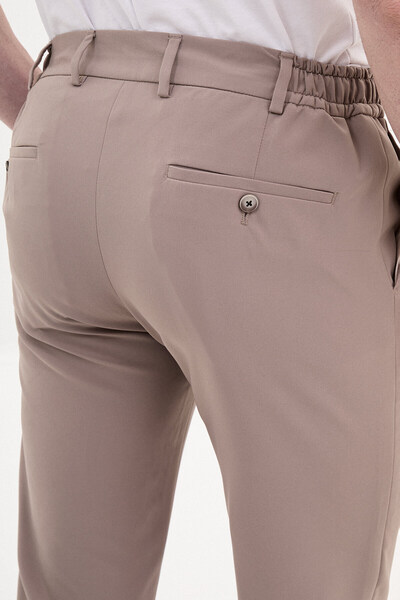 Mcr Прямі чоловічі штани Super Slim Fit з еластичним поясом і шнурком, бежеві - 38264.24Y