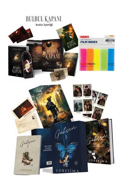 Ephesus Yayınları BÜLBÜL KAPANI KUTULU GÖKÇEN 3 KUTULU loresima set son kitapları post-it hediye