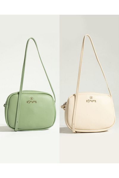 ESTUTE Women's 2 Pack Bag Crossbody Zippered Summer Hand and Shoulder Bag