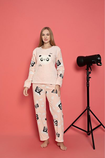 Free Beka Women's Long Sleeve Pajama Set Fleece Warm Fabric