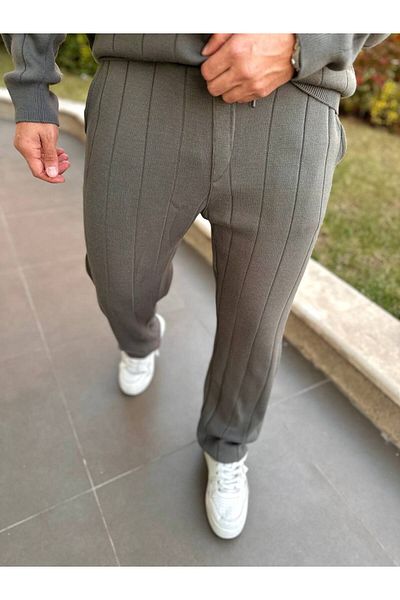 elkumoda Φυσικό βαμβάκι ανάμεικτο - Άνετο παχύ παντελόνι κατά του ιδρώτα