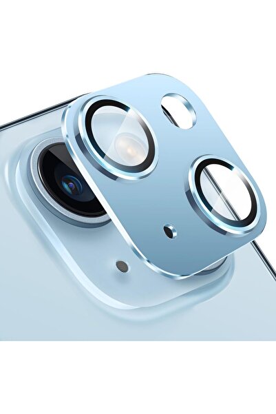 EDELFU iPhone 14 ve 14 Plus Metal Kamera Lens Koruyucu Kılıf Dostu Temperli C...