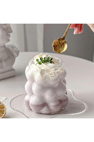STOREMAX Ntwork Durable Borosilicate Grape Bead Shaped Cup Coffee and Presentation Cup Borosilicate Ba
