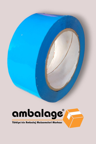 Ambalage Mavi Koli Bandı 45mm X 100m Renkli Hotmelt Koli Bantı Koli Bant Renk...