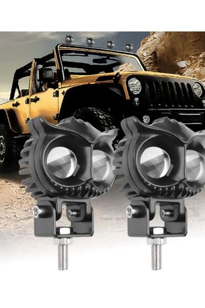ASTRA LED BAYKUŞ LED SİS FARI ÇAKARLI 4 FONKSİYON ÇİFT RENK SARI-BEYAZ MOTO-OFFROAD-SUV-İŞ MAKİNESİ