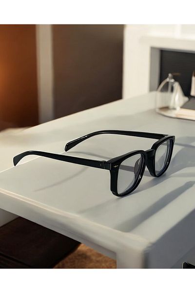 BAPPİR نظارات حماية من الضوء ذات قطع مربعة زرقاء BP4077 - مرشح UV400