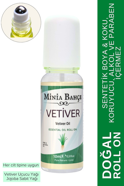 Minia Bahçe Bitki ve Sanat Atölyesi Doğal Roll | Vetiver & Jojoba Yağı – 10 ml