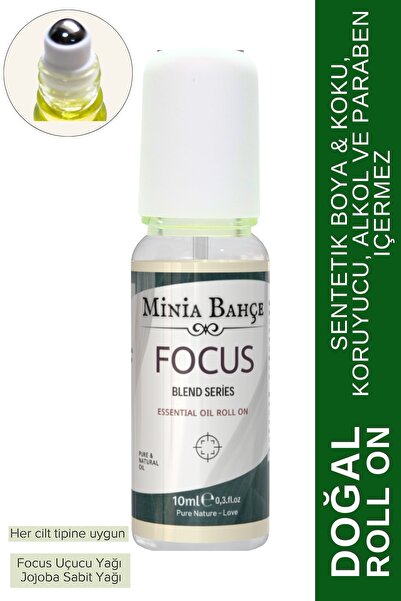 Minia Bahçe Bitki ve Sanat Atölyesi Doğal Roll on, Focus Uçucu Yağ Karışımı, ...