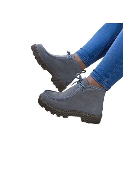 Butik Γνήσιες σουέτ μπότες Merrline Grey - Σόλα Termolight