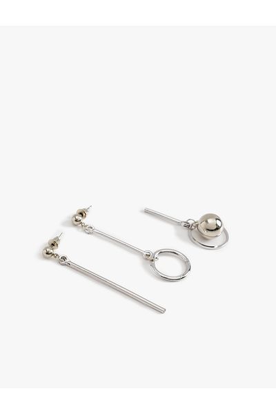 Koton Asymmetric Dangle Geometric Earrings