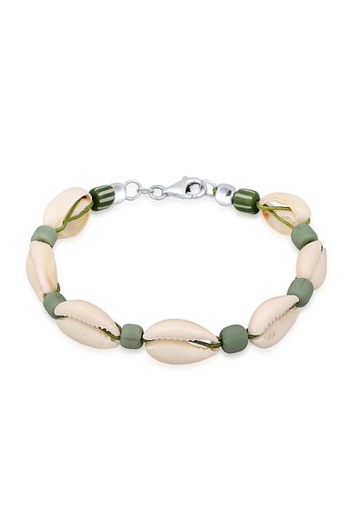 KUZZOI Armband Kauri Muschel Beach Surfer Festival 925 Silber