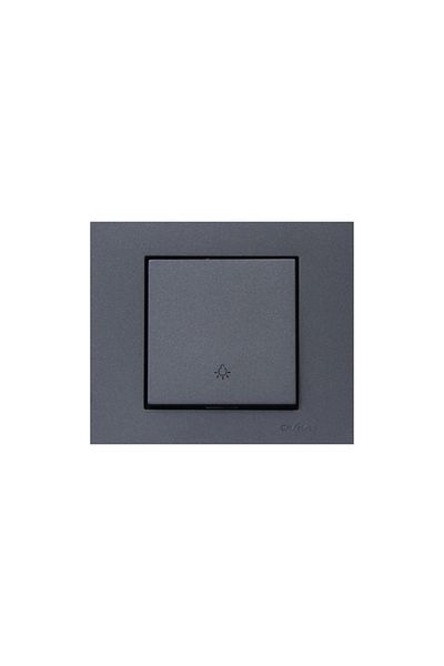 Tenda Ovivo Grano Smoked - Satellite TV Socket F Connector and Frame, 1 Piece