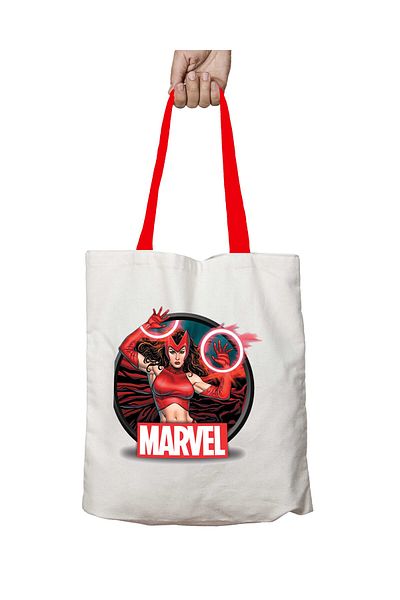 ART HEDİYE Τσάντα ώμου Marvel Scarlet Witch 2 που πλένεται με κόκκινη λαβή