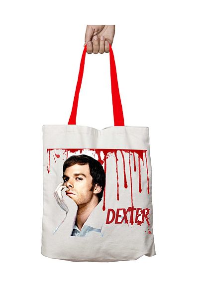ART HEDİYE Dexter Washable Shoulder Bag with Red Handles
