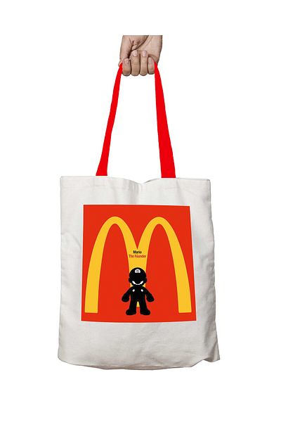 ART HEDİYE Red Handle Mario Is the Founder of Mcdonalds Washable Shoulder Bag
