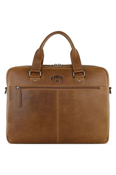 Klondike 1896 Gold Brain Aktentasche Leder 35 cm Gesicht Computer Fach
