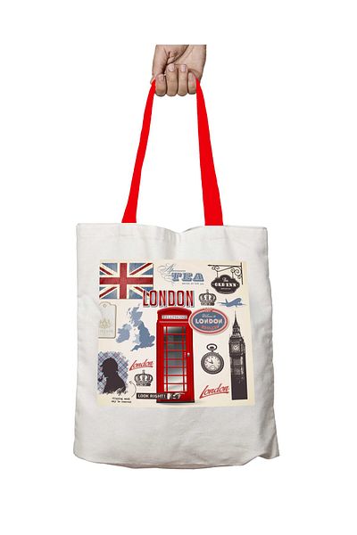 ART HEDİYE Red Handle England London London Washable Shoulder Bag