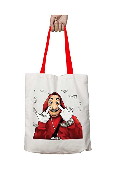ART HEDİYE La Casa De Papel with Red Handles - Robber Showing the Middle Fing...
