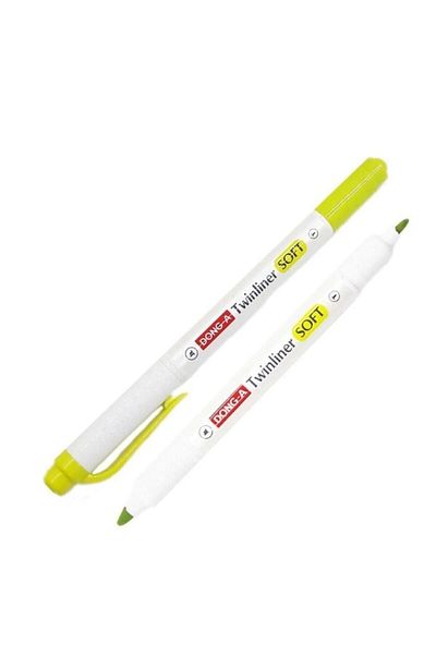 Dong-A Donga Twinler Soft Lime Green N/93 Highlighter Double Sided
