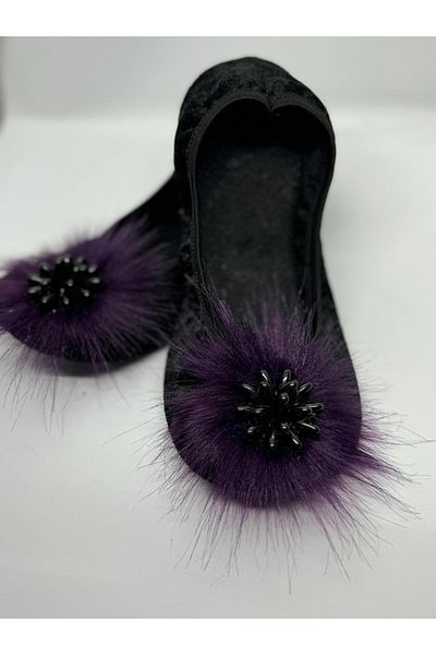 SiFu STYLE Eleganță și confort împreună: Grape Stone Home Ballerina Kitty Booties