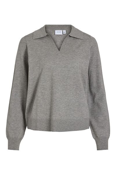 VILA Strickpullover mit geteiltem Kragen