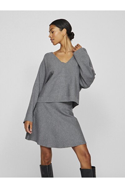 VILA Strickpullover V-Ausschnitt