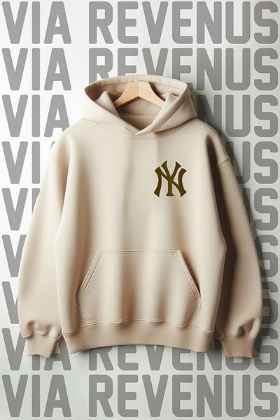 Vordevia Φούτερ με κουκούλα NY Printed 3 Thread Hooded Wide Fit