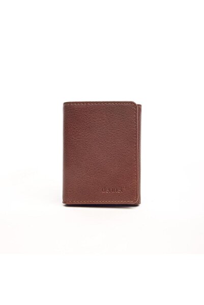 derinet Hakiki Deri Kartlık ve Para Bölmeli Dikey Cüzdan