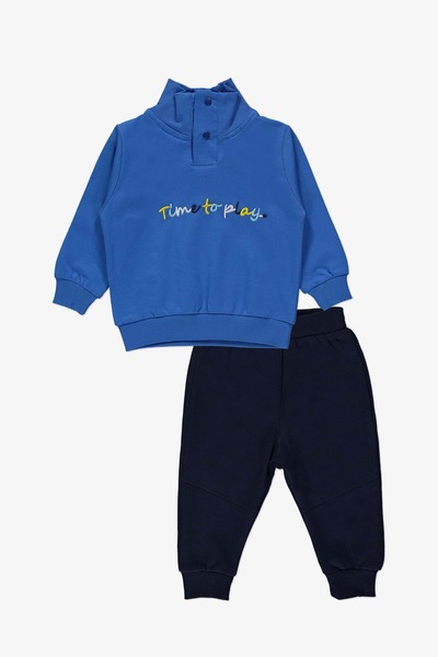 Mnk Baby&Kids طقم بدلة رياضية مطرزة من Time To Play للأطفال الأولاد - 2 خيط، ...
