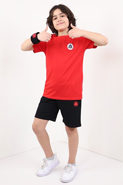 Toontoy Тричастиен комплект шорти с принт за момчета