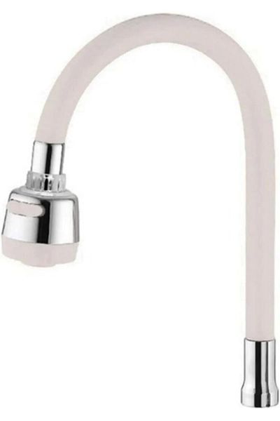 ByKax 2 Function White Spiral Tap - Colorful Silicone with Movable Head