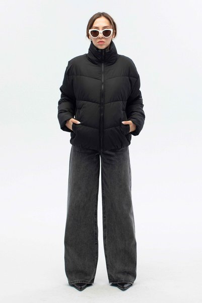 ABOUT US WATER REPELLENT FILLED REGULAR FIT STAND COLLAR JACKET #3010