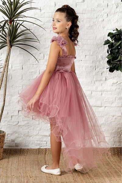 Mnk Baby&Kids Rochie de Seara Fata Passos Tutu Coada Lunga MNK0586 ROZ