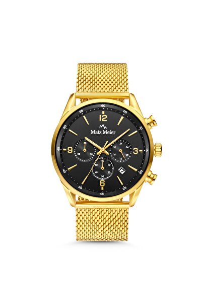 Mats Meier Grand Cornier Chronograph Men's Watch Gold Colored with Black MM00138