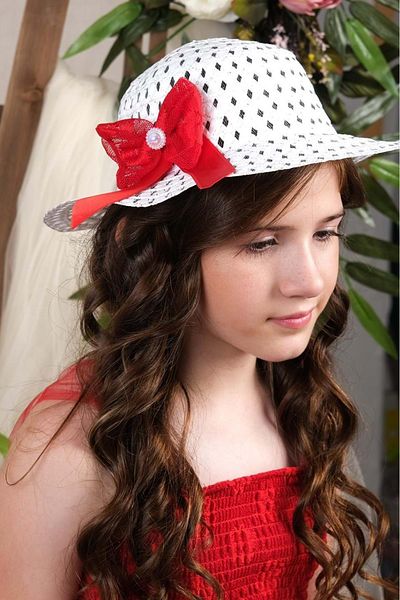Mnk Baby&Kids Red Girl's Dress with Cap and Guipes Mnk0609