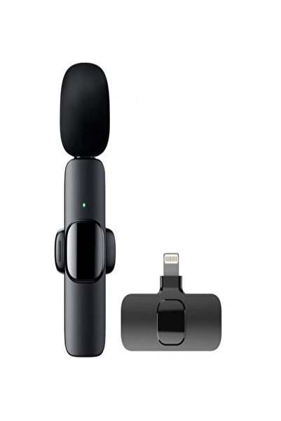 L'eDoren K8 Iphone Girişli Telefon Uyumlu Wireless Youtube Tiktok Yayın Kablosuz Yaka Mikrofonu