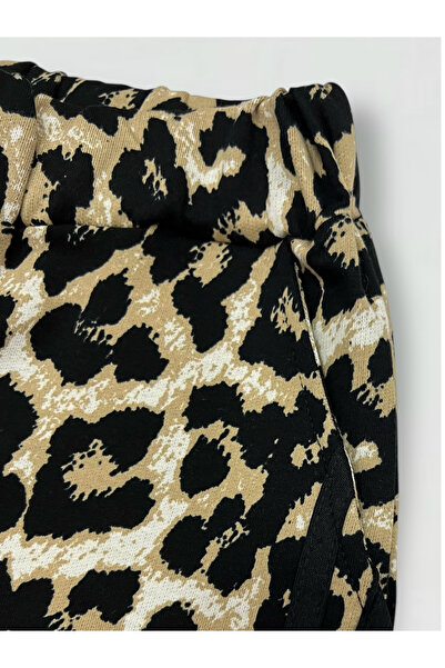 Little Star Girl's Leopard Tracksuit Set with Flower Accessories