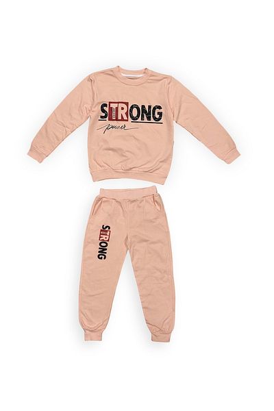 Mnk Baby&Kids Φόρμα για κορίτσια SOMON MNK0625 - Ισχυρό μοτίβο