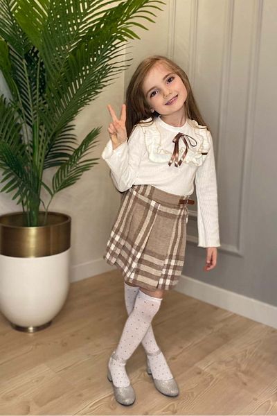 Mnk Baby&Kids Shorts Skirt Girls Suit MNK0561 BEIGE