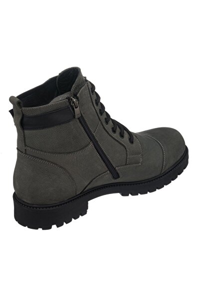 İriadam 45 - 46 - 47 - 48 -49 -50 Büyük Numara Erkek Deri Bot Ef703 Gri nubuk-Gri Nubuk