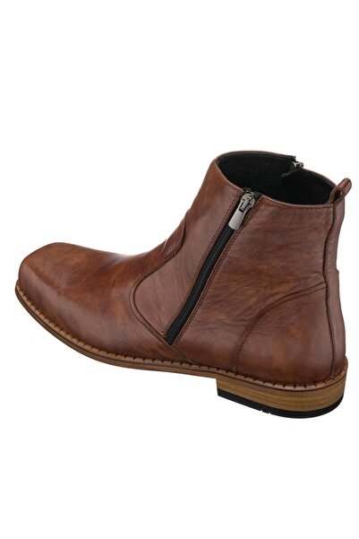 COSTO 45 - 46 - 47 - 48 - 49 - 50 Büyük Numara Erkek Üst Kalite Deri Bot - Clas01 Kahve