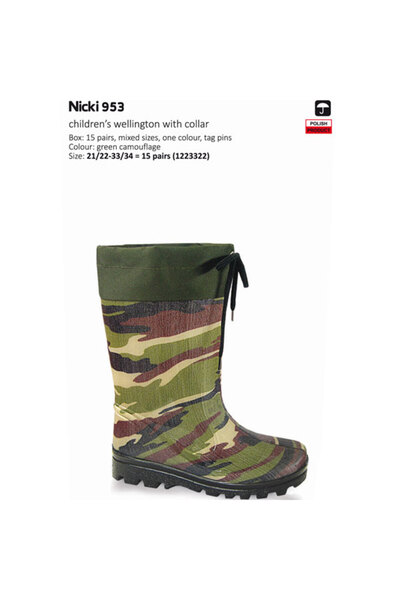 Lemigo Nicki Kamuflaj Çocuk Çizmesi (953)