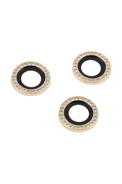 Miscase İphone 11 Pro Max Taşlı Kamera Lens Koruyucu Çerçeveli Koruyucu