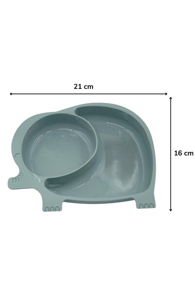 Genel Markalar Fil Model Mama Tabağı - 2 Bölmeli Tabldot