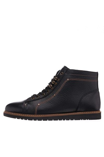 İriadam 45 - 46 - 47 - 48 - 49 - 50 Ern0126 Black Leather Thermo Sole Large Size Calf Leather Comfortable Wide Size