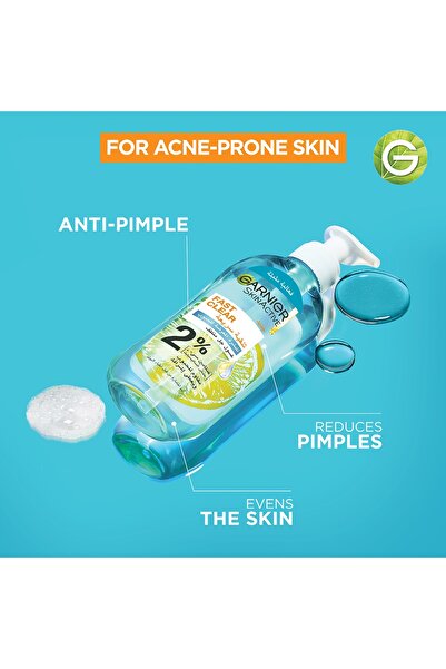 Garnier Skinactive Fast Clear Gel Wash, 200ml